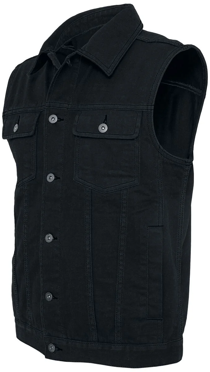 246687a2 Men's Motorcycle Denim Vest - Biker Style - Image 6