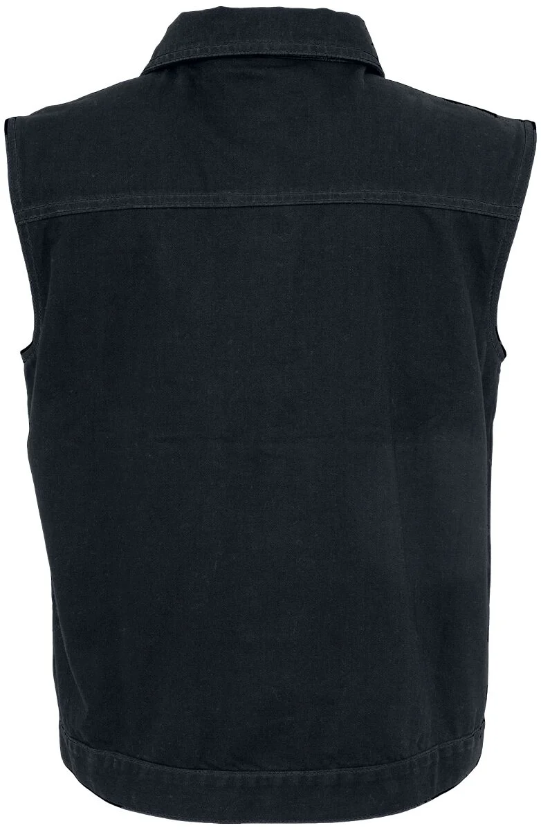 246687b Men's Motorcycle Denim Vest - Biker Style - Image 7