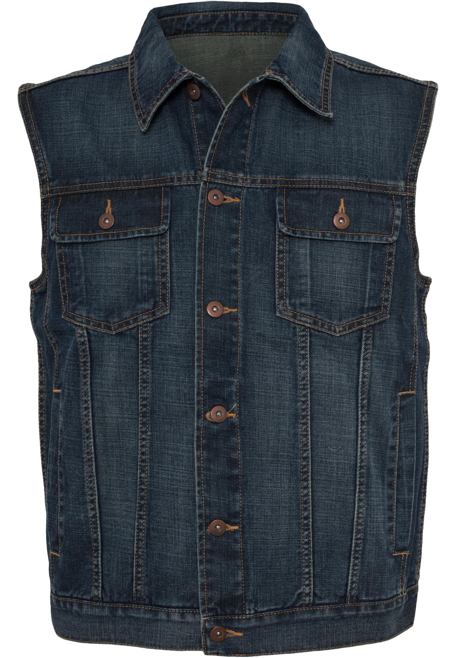 TB514_P1-00319 Men's Motorcycle Denim Vest - Biker Style - Image 9